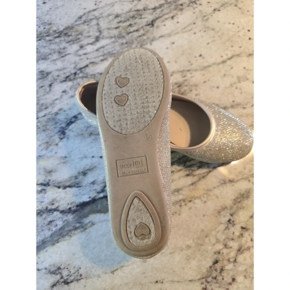 Gold glittery flats girls 1.5 smartfit‎